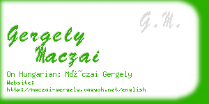 gergely maczai business card